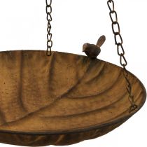 Article Bol décoratif pour décoration de jardin suspendu aspect rouille Ø31cm L62cm