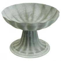 Bol décoratif avec pied bol métal vintage H12cm Ø17cm