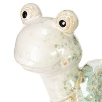 Article Figurine de tortue en céramique, objet décoratif de 22 cm, idéale pour attirer le regard dans votre salon.