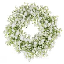 Couronne de gypsophile couronne de fleurs blanches mariage Ø30cm