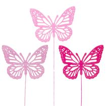 Article Papillons décoratifs sur tiges, pour apporter une touche délicate à vos tables et jardinières, 8 cm, lot de 18.