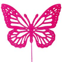 Article Papillons décoratifs sur tiges, pour apporter une touche délicate à vos tables et jardinières, 8 cm, lot de 18.