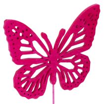 Article Papillons décoratifs sur tiges, pour apporter une touche délicate à vos tables et jardinières, 8 cm, lot de 18.