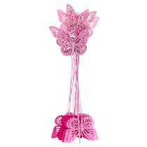 Article Papillons décoratifs sur tiges, pour apporter une touche délicate à vos tables et jardinières, 8 cm, lot de 18.