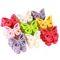 Article Papillons en feutre colorés – Papillons décoratifs de printemps 6 couleurs 4cm 72 pcs