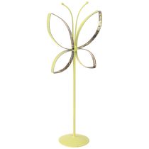 Article Support décoratif en métal papillon vert doré H29cm 2 pcs