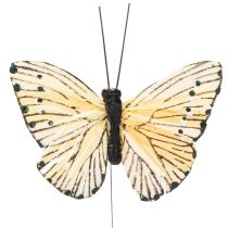 Article Papillons décoratifs sur fil de fer pour décoration de table colorée, 7 cm, lot de 12