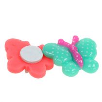 Papillons miniatures 2 cm multicolores 24 p.