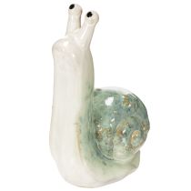 Article Figurine décorative d'escargot en céramique pour une décoration élégante et une table charmante, 16 cm