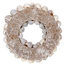 Article Couronne d'escargots à suspendre, couronne décorative, style marin, Nathai, Ø35cm