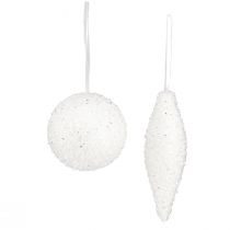 Article Décoration de neige Boules de décoration de Noël cônes Ø4/8cm 18 pcs