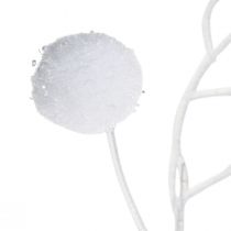 Article Guirlande boules de neige décoration hivernale paillettes blanches L125cm