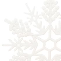 Article Décoration flocon de neige à suspendre décoration d&#39;hiver blanc 30cm 3 pièces