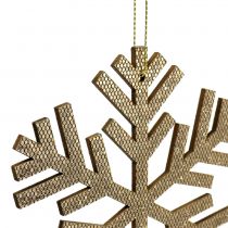 Article Suspension Flocon de neige Or Ø8cm - Ø12cm 9pcs