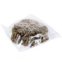 Article Suspension Flocon de neige Or Ø8cm - Ø12cm 9pcs