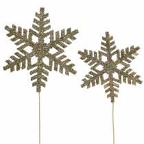 Article Plug décoratif flocon de neige pailleté Ø8/10cm 18 pcs