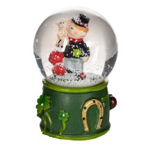 Article Lot de 3 boules à neige porte-bonheur avec figurine de ramoneur, 4 cm de diamètre