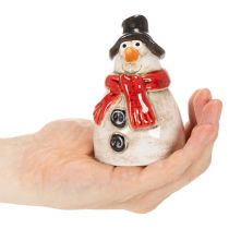 Article Figurine de bonhomme de neige avec écharpe rouge, décoration de Noël, 10 cm