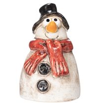 Article Figurine de bonhomme de neige avec écharpe rouge, décoration de Noël, 10 cm