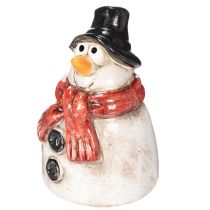 Article Figurine de bonhomme de neige avec écharpe rouge, décoration de Noël, 10 cm