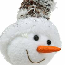 Article Tête de bonhomme de neige Décoration à suspendre 9cm x 6cm 6pcs