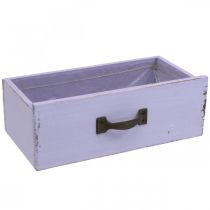 Article Jardinière Tiroir Décoratif Shabby Chic Bois Violet 25×13×8cm