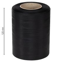 Article Ruban noir pour couronne, 125 mm, 25 m - Ruban de deuil élégant pour l'art floral et la décoration, ruban en acétate