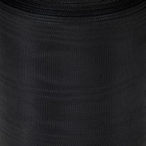 Article Ruban noir pour couronne, 125 mm, 25 m - Ruban de deuil élégant pour l'art floral et la décoration, ruban en acétate