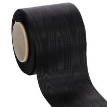 Article Ruban noir pour couronne, 75 mm, 25 m - ruban de deuil en acétate pour impression et décoration.