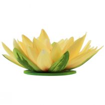Article Nénuphar artificiel flottant décoration d'été jaune Ø15cm 2pcs