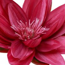 Article Nénuphar artificiel flottant décoration de table fuchsia Ø15cm 2pcs
