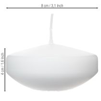 Article Bougie flottante pour soirées romantiques ou décorations festives, convient également à une utilisation extérieure. 8 cm, 8 cm de hauteur, lot de 8.