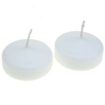 Bougies flottantes blanches 4,5cm 28pcs