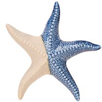 Article Étoile de mer Porcelaine Sable Bleu Décoration de Table Maritime Ø15cm 2pcs