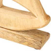 Article Voilier Bois sur Socle Décoration de Table Naturelle Maritime H42cm