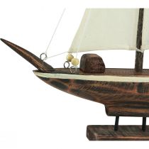 Article Décoration de voilier en bois de pin marron 22,5×4×29cm