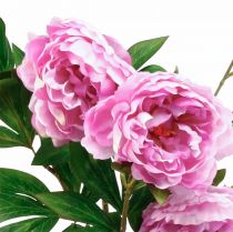 Fleur en soie pivoine artificielle rose violet 135cm