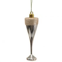 Flûtes de champagne à suspendre or pâle 10 cm 8 p.