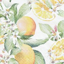 Article Serviettes décoration de table d&#39;été décoration citron 25x25cm 20pcs