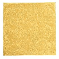 Article Serviettes dorées avec ornements en relief 33x33cm 15 pcs