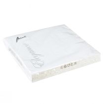 Article Serviettes de table blanches à motif gaufré 33 x 33 cm, lot de 15