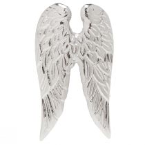 Article Ronds de serviette ailes d&#39;ange décoration de table argent 6,5cm Ø4cm 4 pcs