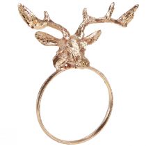 Article Ronds de serviette cerf métal décoration de table rose Ø3,5cm H 6,5cm 4pcs