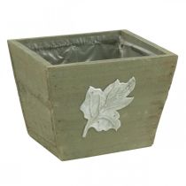 Boîte à plantes bois shabby chic boîte en bois gris 11×14.5×14cm