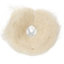 Article Colerette en sisal blanc pour bouquets, 20 cm, lot de 8