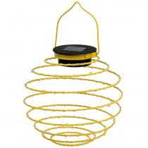 Article Lampe solaire de jardin jaune 22cm avec 25LEDs blanc chaud