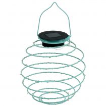 Article Lampe solaire de jardin turquoise 22cm avec 25LEDs blanc chaud