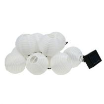 Article Lanterne solaire LED avec 10 lampions blancs, 4,5 m