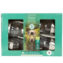 Article Lampes Solaires Sphériques avec Piquet pour Jardin, Lot de 4, 36 cm
