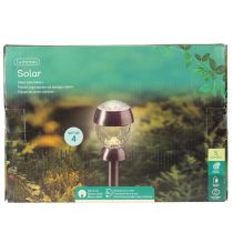 Article Lampes Solaires Sphériques avec Piquet pour Jardin, Lot de 4, 36 cm